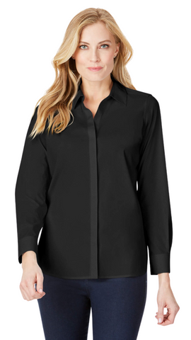 Kylie Essential Non Iron Shirt in Black or White. Style FC187961F2