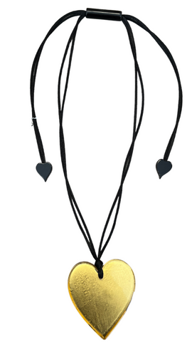 Colourful Collection - Large Gold Heart Necklace. Style 5060203G000Q00
