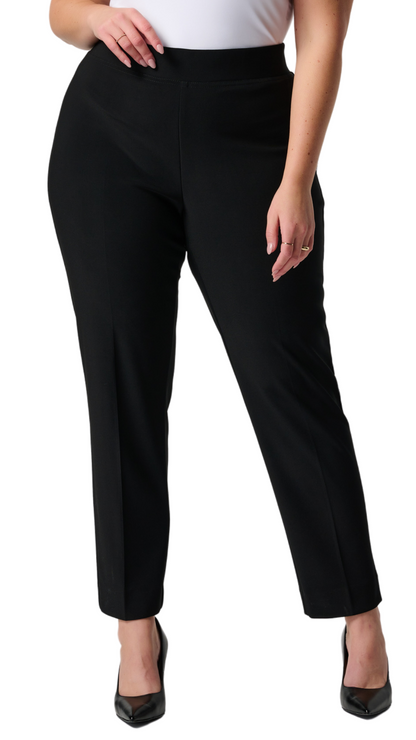 Pull On Ankle Slit Pant in Black. Style JR143105s