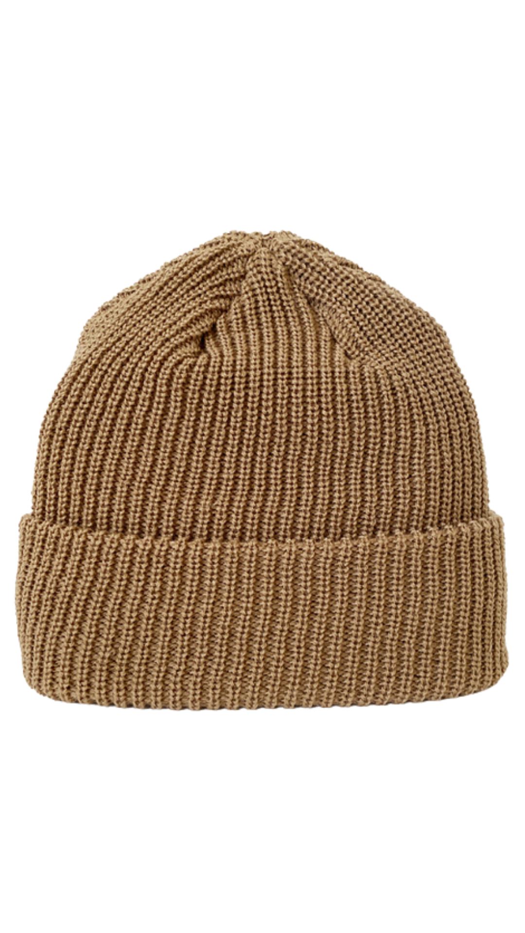 Camel Ribbed Knit Beanie. Style CARA8000-CAM