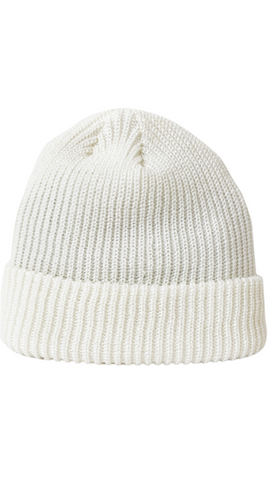 Ivory Ribbed Knit Beanie. Style CARA8000-IVO
