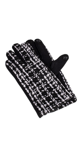 Black and White Gloves. Style RIBDGGL009