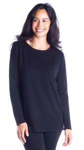Long Sleeve Crew Neck Top. Style COTDK-L10
