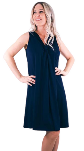 Knot Front Solid Dress in Multiple Colours. Style MT23S3445