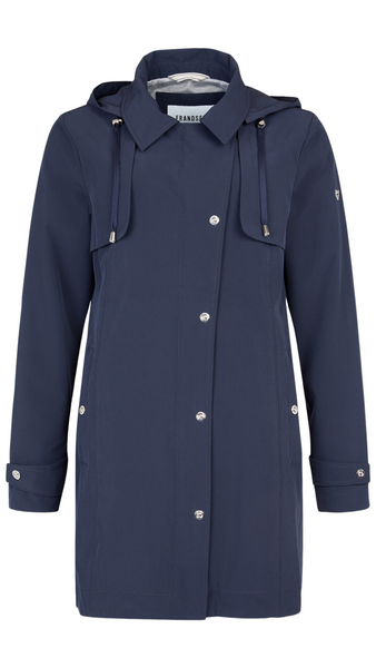 Snap Detail Spring Jacket in Navy or Black. Style FR600