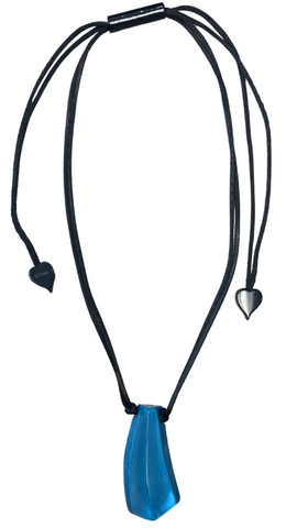 Emocion Collection - Aqua Resin Pendant Necklace. Style 91502019255Q00
