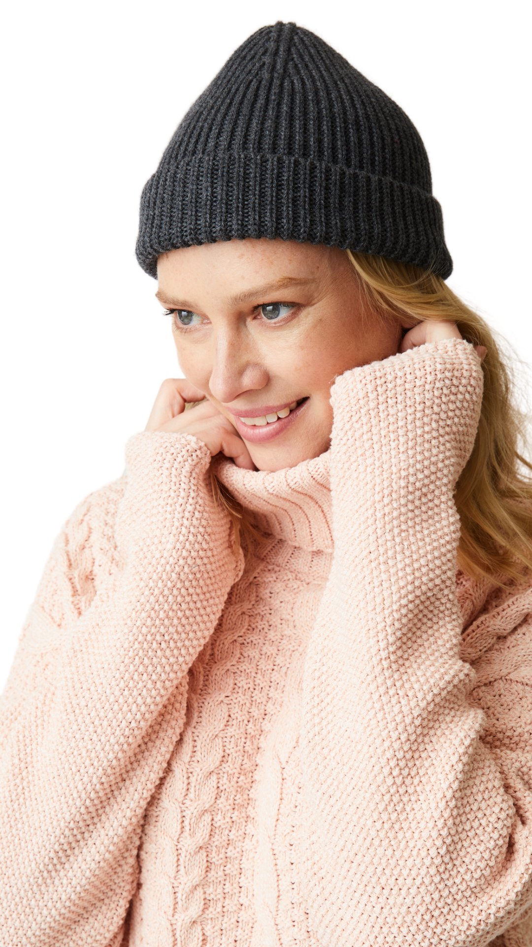 Soft, Rib Knit Georgian Merino Beanie. Style PH26267