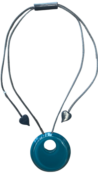 Elle Collection - Single Teal Pendant Necklace. Style 83502039246Q00