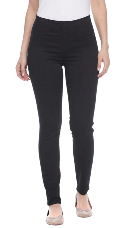 Pull On Slim Leg Jegging in Ebony or Indigo. Style FD272506N