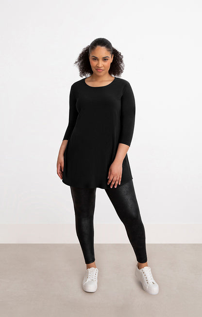 Go To Classic 3/4 Sleeve Tunic. Style SI2382-2BLK