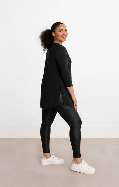 Go To Classic 3/4 Sleeve Tunic. Style SI2382-2BLK